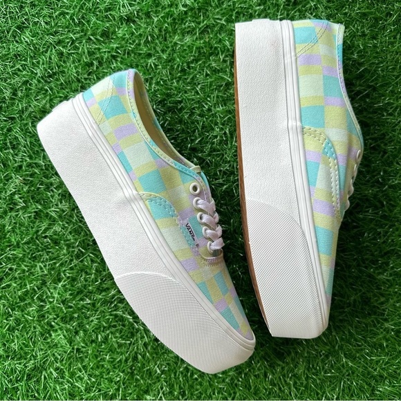 💫Vans Authentic Stacked Pastel Picnic Mixed Plaid SEND OFFERS - Picture 3 of 9